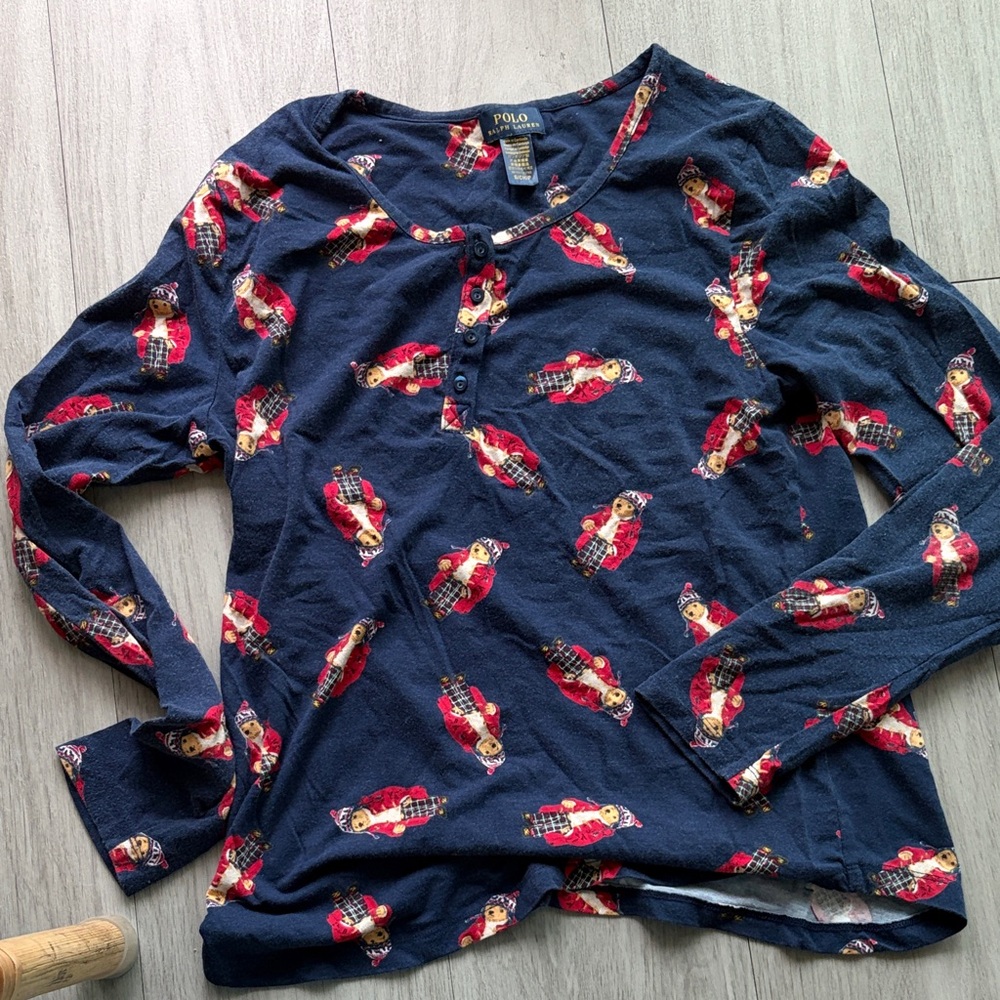 Polo by Ralph Lauren teddy bear kids pajama top